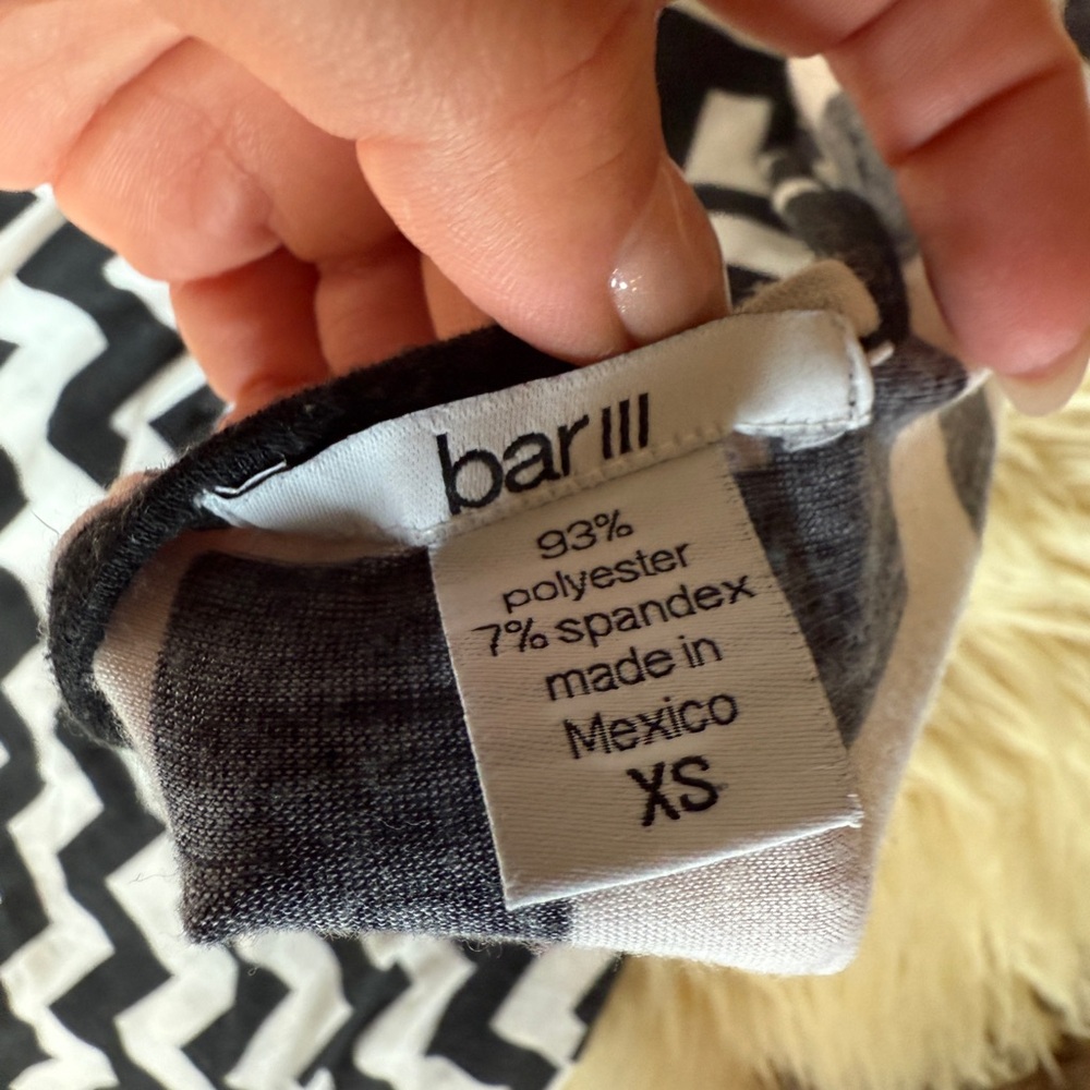 Bar III Black and White Sleeveless Bodycon Maxi Dress - Picture 2 of 2